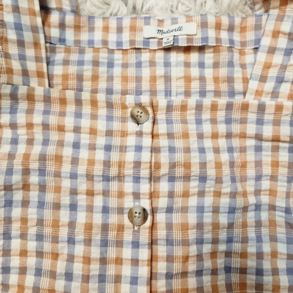 Madewell Easy Plaid Ruffled Tank Blouse NOWT - Picture 3 of 4
